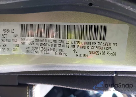 2017 Jeep Cherokee Latitude Fwd из США, поврежденный, VIN 1C4PJLCB0HW642401